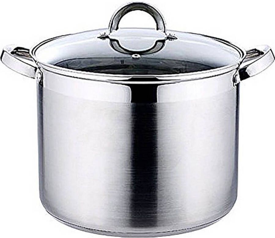 Oneiro s Luxe RVS Soeppan XXL 20 liter – ø32 x H 25 cm – koken – tafelen – keuken – koekenpan – inductie – gas – potten – pannen