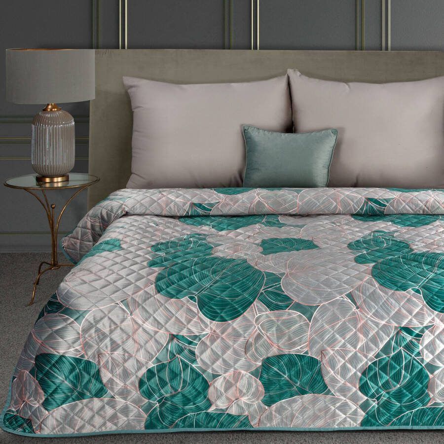 Oneiro s luxe SALVIA Type 4 Beddensprei Multi 220x240 cm – bedsprei 2 persoons beige – beddengoed – slaapkamer – spreien – dekens – wonen – slapen