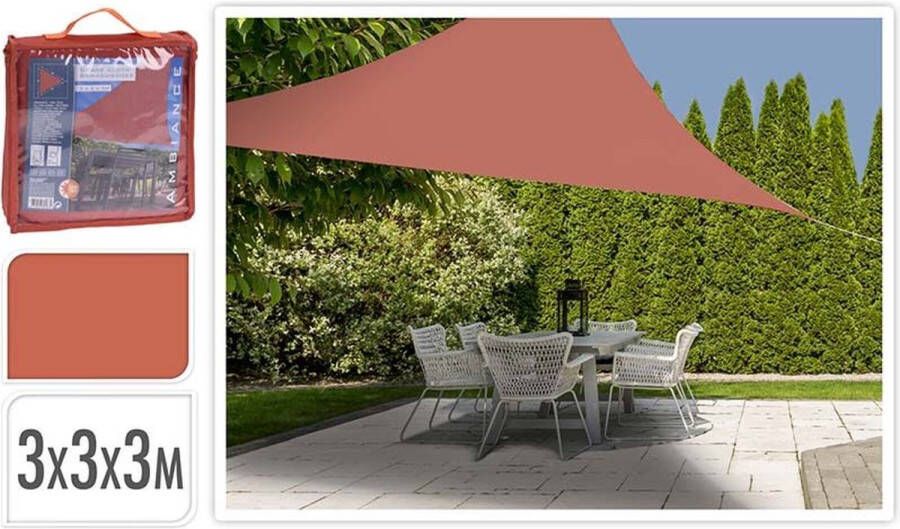 Oneiro s Luxe Schaduwdoek driehoek 3x3x3m terra – zomer – tuin – wonen – tuininrichting – schaduwdoeken – zonwering schaduwdoek