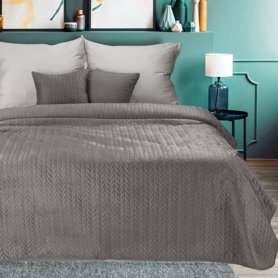 Oneiro s luxe SI LUIZ type 4 Beddensprei Beige 200x220 cm – bedsprei 2 persoons beige – beddengoed – slaapkamer – spreien – dekens – wonen – slapen