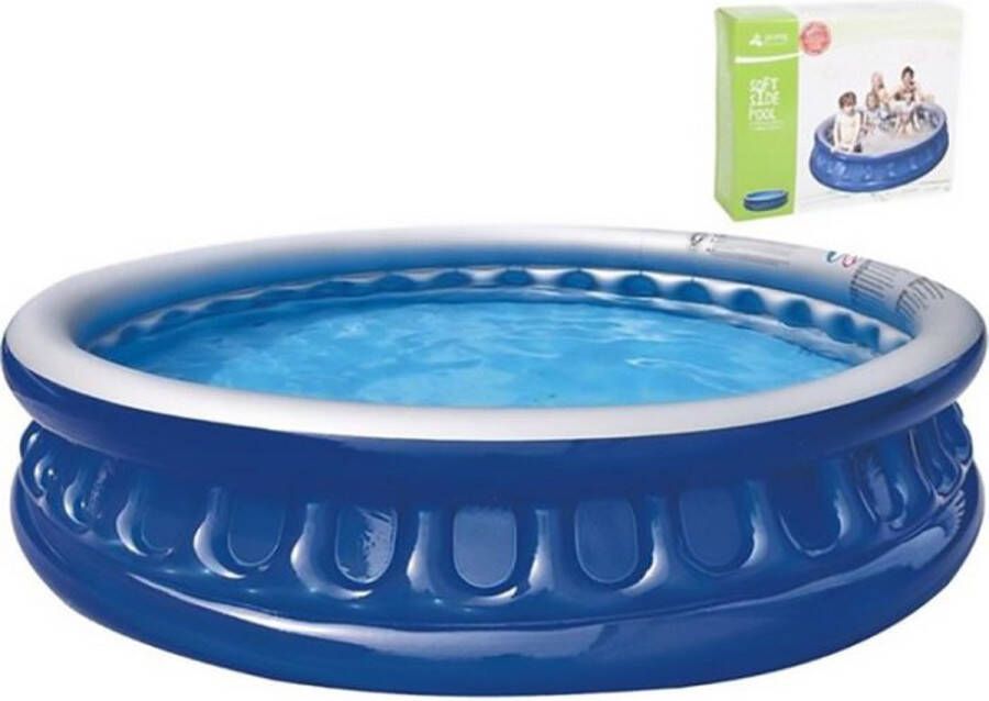 Oneiro s Luxe Soft Pool 175x35cm donkerblauw zomer – tuin – spelen speelgoud – buitenspeelgoed – zwembad – zwemmen – zomer – intex – tuinaccessoires – koelen – opblaasbaar