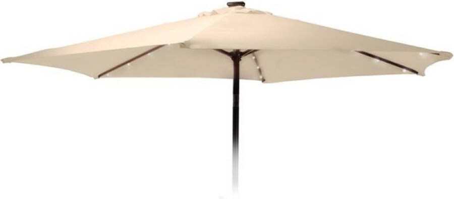 Oneiro s Luxe TIME – Parasol met verlichting 270cm creme rechthoekig – balkon – terras waterdicht – zomer – tuin – balkon – zweef