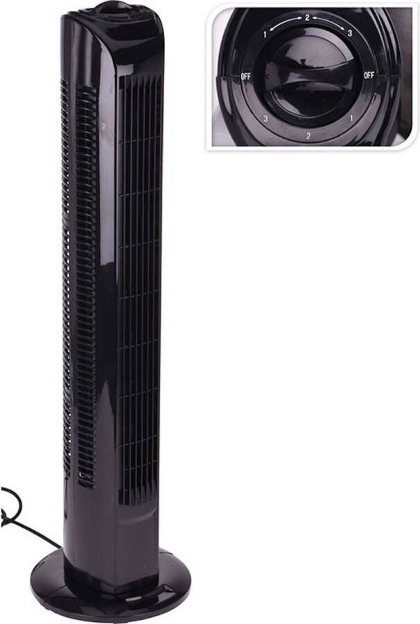 Oneiro s Luxe Toren ventilator 45 W 80cm zwart zomer – tuin –– zomer – tuinaccessoires – koelen – ventilatoren – verkoeling – elektronica – luchtbehandeling – klimaatbeheersing – vloerventilator – tafelventilator