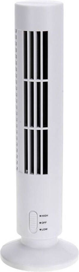 Oneiro s Luxe USB Toren ventilator 33 cm wit computer laptop afkoeling zomer – tuin –– zomer – tuinaccessoires – koelen – ventilatoren – verkoeling – elektronica – luchtbehandeling – klimaatbeheersing – vloerventilator – tafelventilator