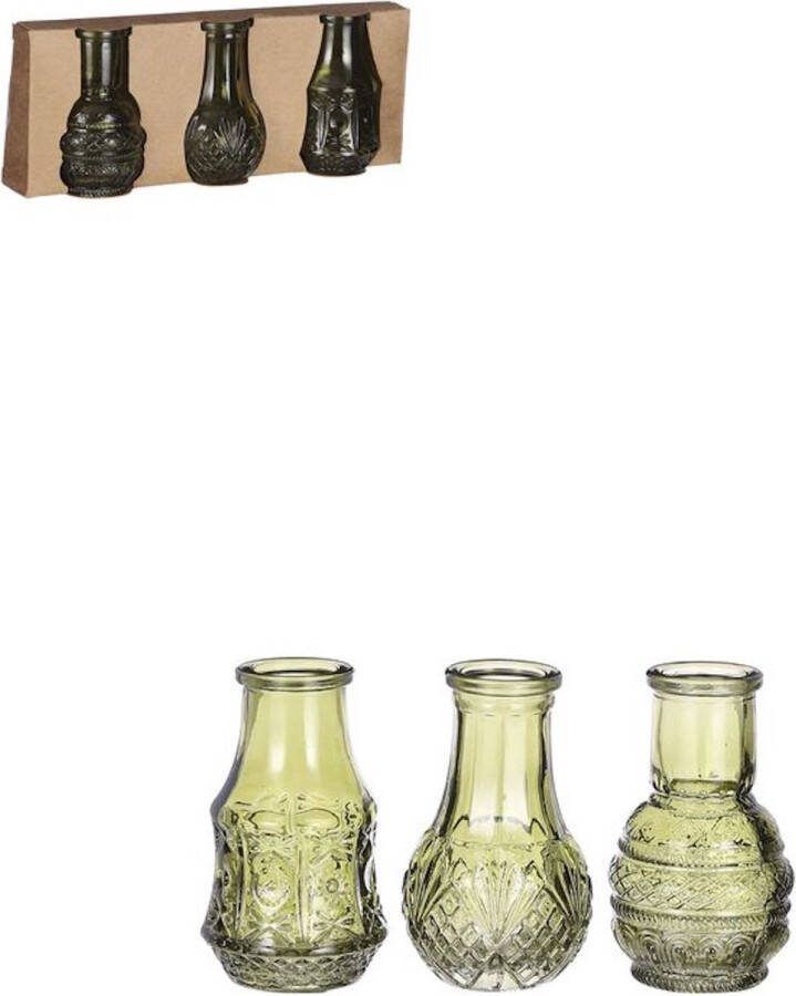 Oneiro s Luxe Vaas KOMPLY Geel – H8.5 x D5.5 cm – binnen – buiten – luxe – accessoires – tuin – decoratie – bloemen – voor binnen – keramiek