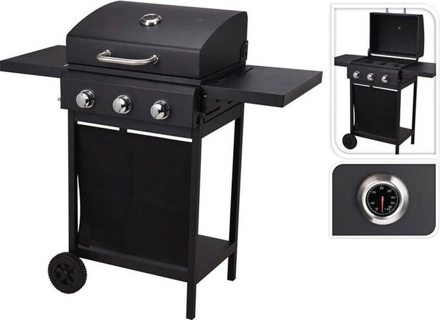 Oneiro s Luxe Vaggan Gas barbecue 106 x 53 x H102 3 branders zomer grillen tuin koken – tafelen – gas