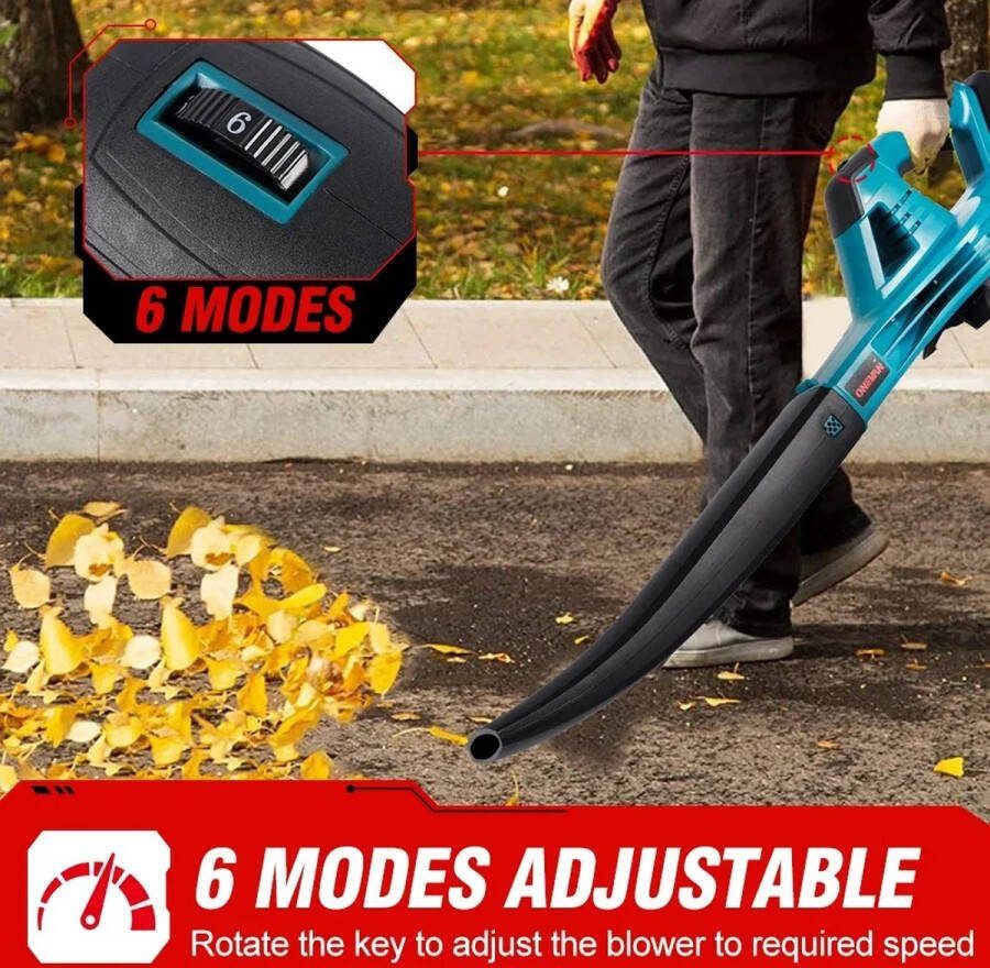 ONEVAN Shoppee Bladblazer accu 588vf 6 Versnellingen Draadloze Bladblazer Snoerloze Blazer Elektrische Luchtblazer 22900Mah Li-Ion Batterij -Veegmachine Sneeuwblazer Tuingereedschap