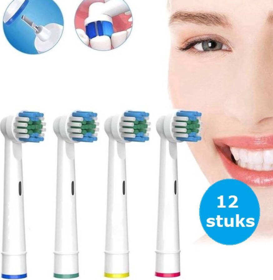 ONF 12 universele Opzetborstels voor Oral-B Geschikt voor Oral-B en Braun opzetborstel
