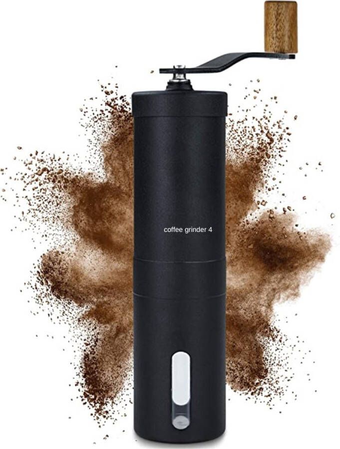 Onirique Coffee Grinder Koffie Grinder Koffiemalen Handkoffiemolen van Roestvrij Staal en Stapsgewijze Keramische Maalmolen Handmatige Espressomolen van Hout met Kegelmaalmolen Koffiemolen Precieze Instelling van Maalgraad