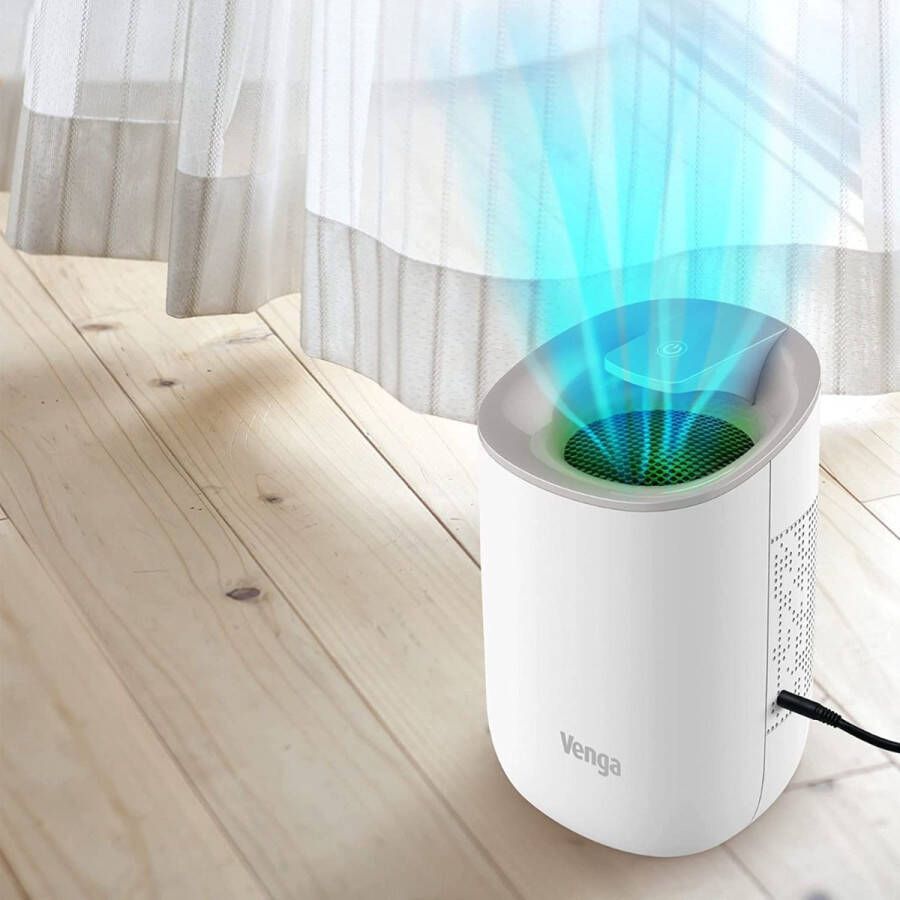 Ontvochtiger Huis Luchtontvochtiger 600 ml Inhoud Stille Werking Compact Formaat 23 W Wit Grijs
