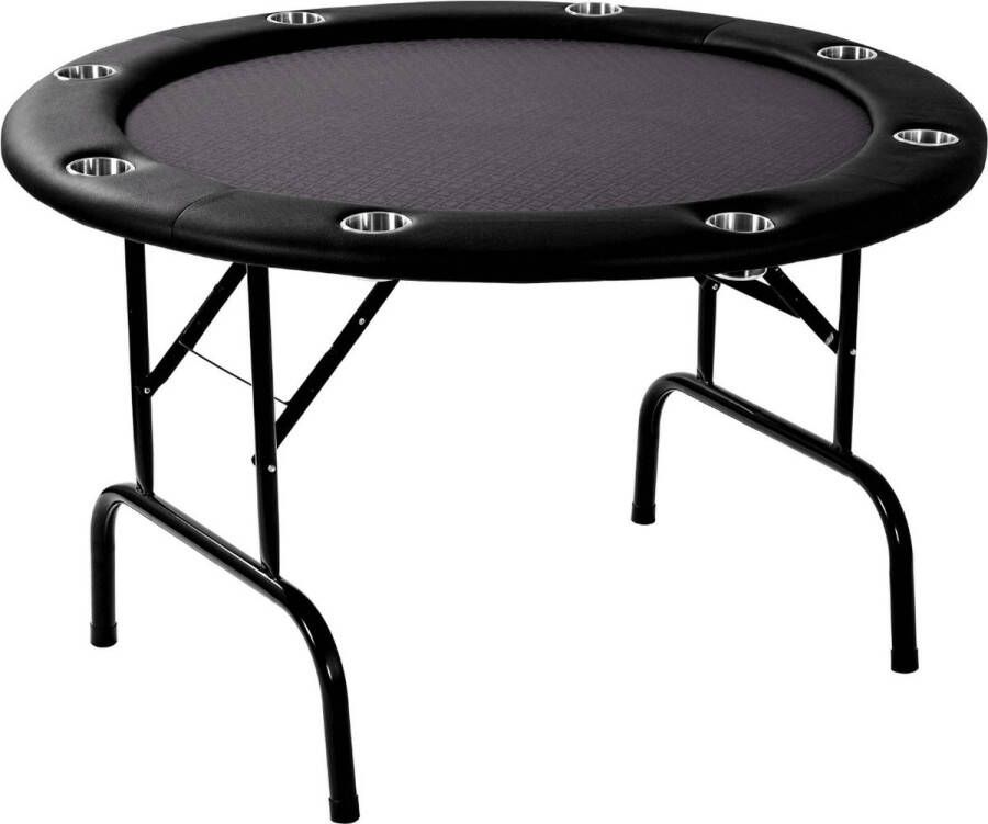 ONK POKER Pokertafel Home Game zwart 120cm x 120cm x 80cm 2 tot 8 spelers speedcloth Black Friday