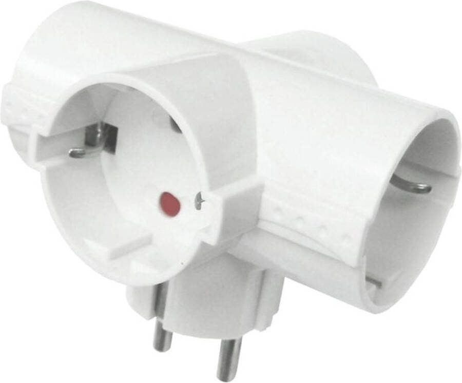 Onlex STEKKER 4 WEG MODEL WIT 10 16 A 4 STOPCONTACTEN GEKEURD STEKKER ADAPTER VERDEELSTEKKER