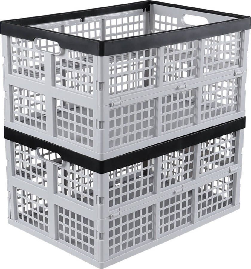 Online Europe Witte Vouwkratten 1 Stuk Boodschappenkratten 50x35x26 5cm