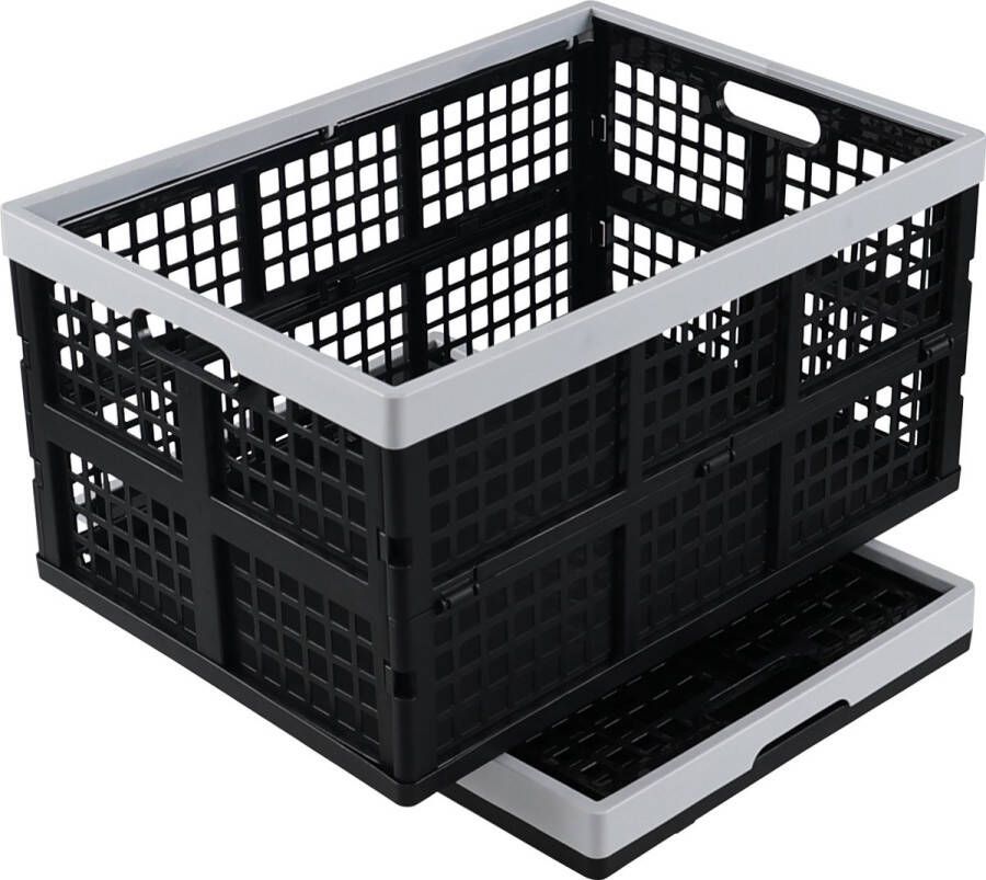 Online Europe Zwarte Vouwkratten 1 Stuk Boodschappenkratten 50x35x26 5cm