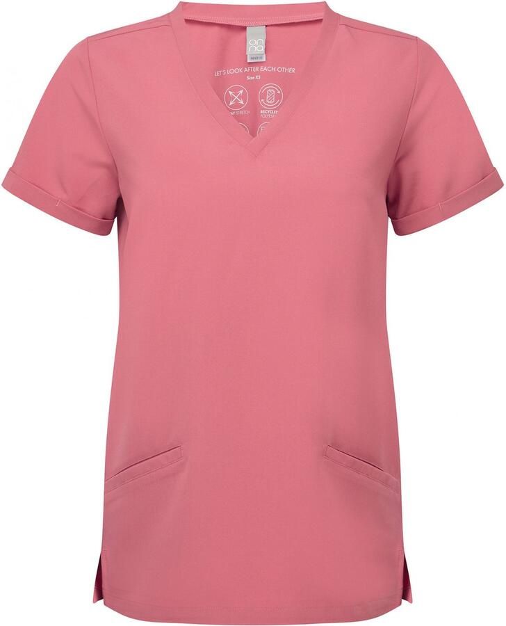 ONNA Schort Tuniek Werkblouse Dames L Calm Pink 42% Polyester 33% 19% Viscose 6% Elasthan