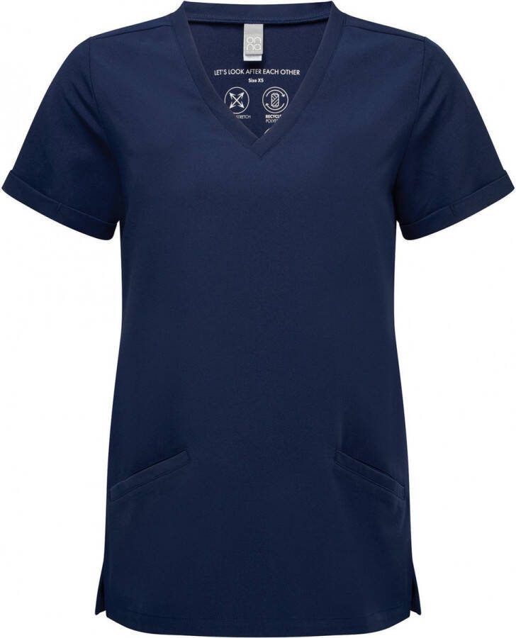 ONNA Schort Tuniek Werkblouse Dames L Navy 42% Polyester 33% 19% Viscose 6% Elasthan