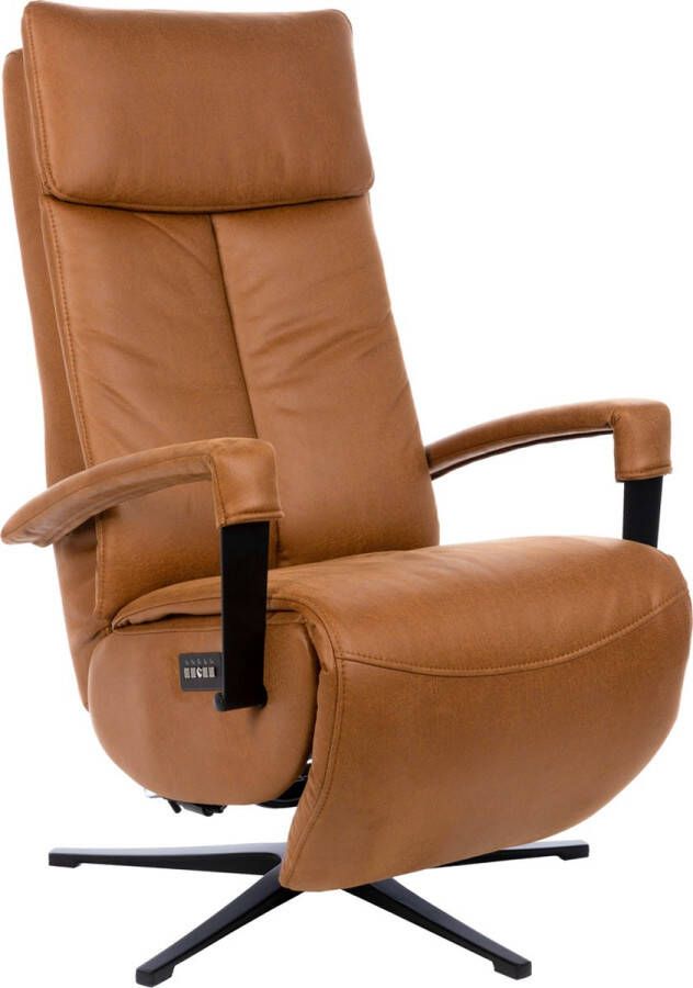 Onstein Meubelen Reggio Relaxfauteuil Elektrisch Verstelbaar met Accu Optimaal Zitcomfort Nosagvering voor extra Ontspanning Relax Fauteuil Relaxstoel met Armleuning Brown