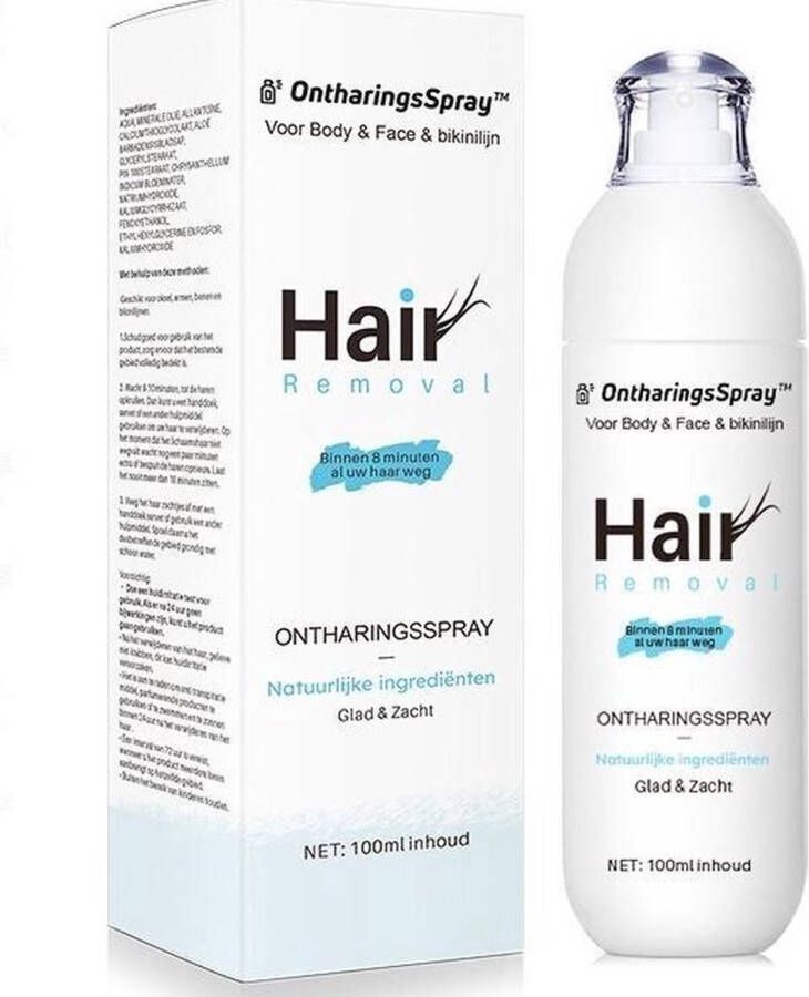 Ontharingsspray.nl OntharingsSpray 100ml -Ontharing crème – Haar verwijderen – Ontharing – Ontharen Mannen – Ontharen Vrouwen – Haar verwijderaar – Haar verwijderen oksels – Haar verwijderen borst