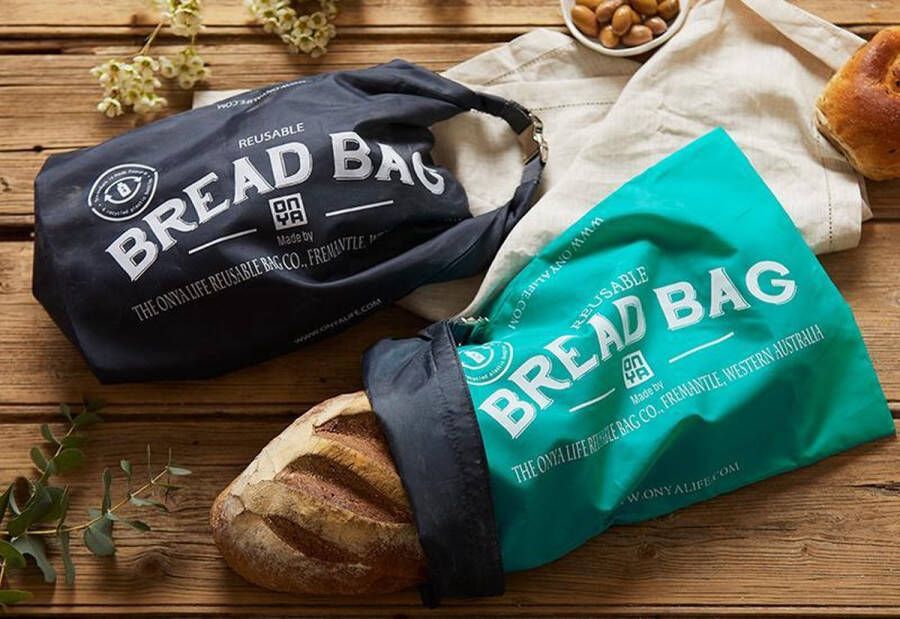 ONYA Duurzame Broodzak (AQUA) | Bread Bag | Herbruikbaar | Broodtas | Brood tas | Broodmand