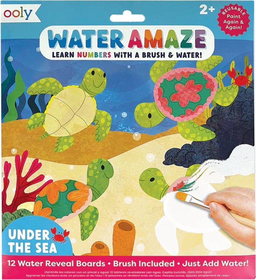 Ooly Water Amaze Water Reveal Boards Under The Sea Kleuren Met Water 12 Verschillende Afbeeldingen Verborgen Afbeeldingen Worden Onthuld Met Water Inclusief Verfkwast De Afbeeldingen Verdwijnen Als Ze Droog Zijn Geschikt Vanaf 2 Jaar