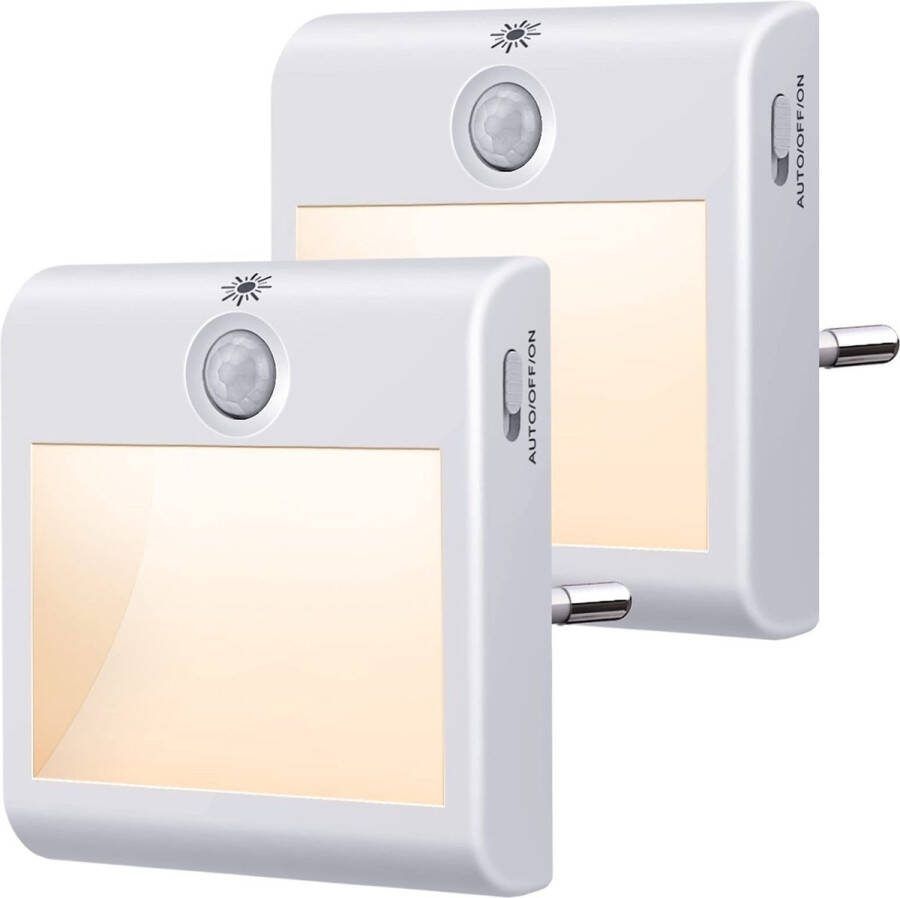 Ophy LED Nachtlicht Socket Nachtlicht met Bewegingsdetector Dimbaar LED vast Geïntegreerd Daglicht Wit Warm Licht Twee Kleuren Kunnen Worden Ingesteld voor Kinderkamer Slaapkamer Trap Hal en Keuken