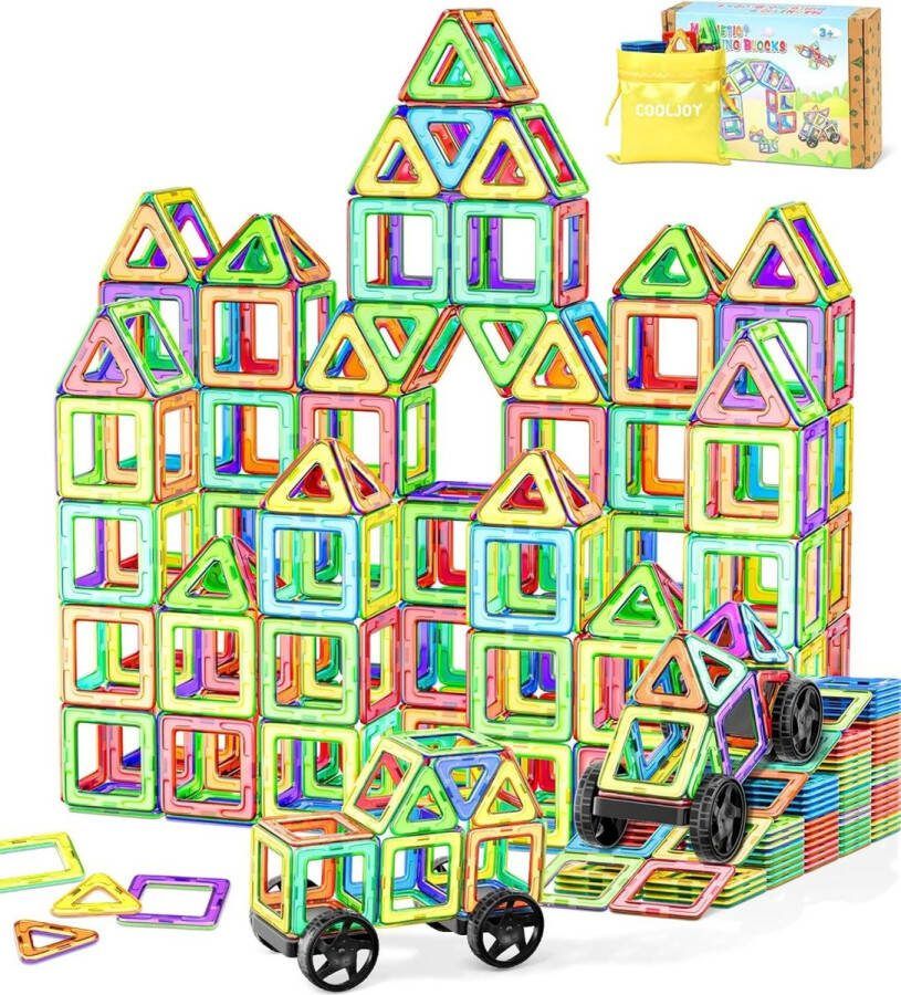 Ophy Magnetische spelbouwstenen Magnetische bouwstenen 50 stuks (Magnetische speelgoedmagneetbouwstenen voor kinderen sterk magnetisme sterke adsorptie hoge houdkracht) magnetische bouwstenen van 3-7 jaar voor jongens en meisjes