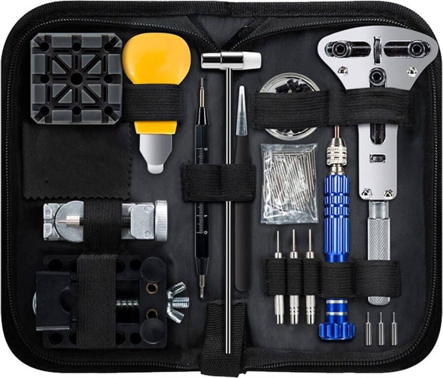 Ophy Multitool horlogegereedschapset horlogereparatie horlogemakersgereedschap horlogegereedschap (1 stuk) tas horlogegereedschap in zwarte nylon tas