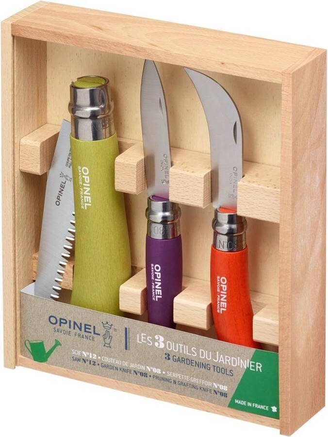 Opinel Garden Tuinierset 3-delig Snoeimes – Tuinmes – Snoeizaag