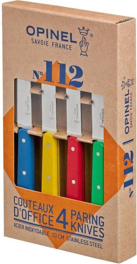 Opinel No°112 Classic Colors Officemessenset 4-delig RVS & Hout