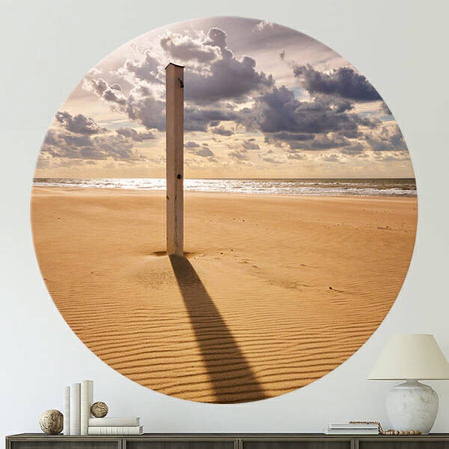 Opjewallie Dibond Muurcirkel Shower with a view 60cm