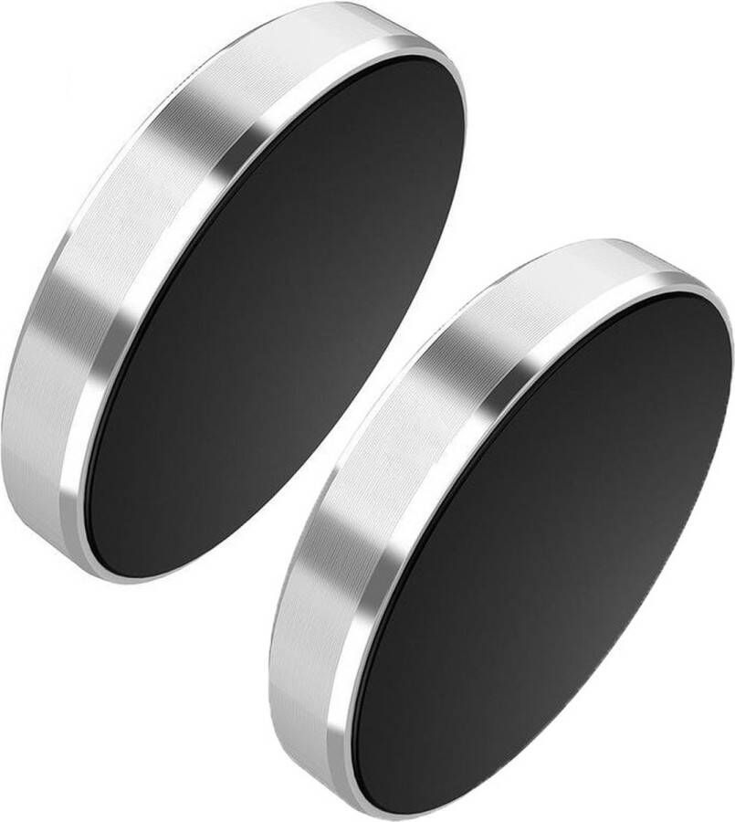 Opline 2 Pack Zilver Plakbare Magneetje voor Telefoon Tablet Kleine Metalen Voorwerpen + Metalen Plaatjes Metalen Plaat Plaatje Metaal Magneet Bord Magneetbord magneetballetjes Magneet Balletjes Magneetsnapper Magneetband Plakstrip
