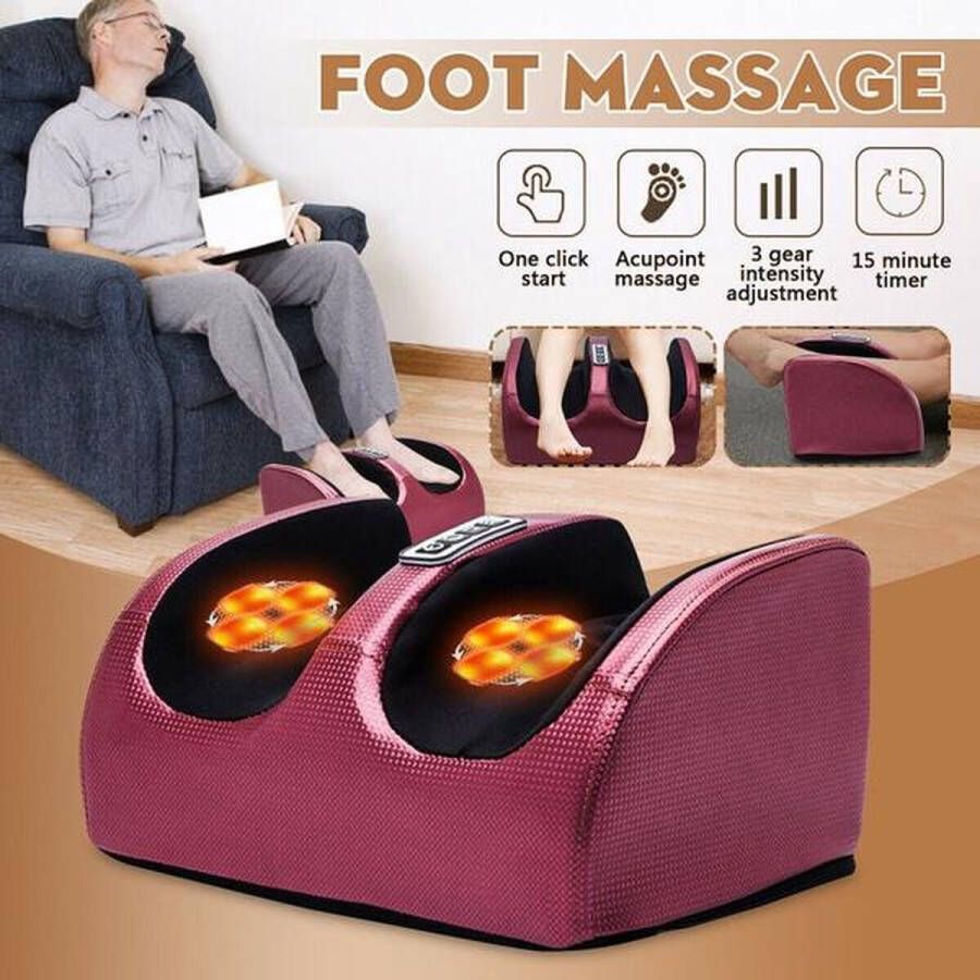 Opline Multifunctionele Voet Massager Elektrische Verwarming Kneden Voet Warming Therapie Massage Apparatuur voor Home Office Relax