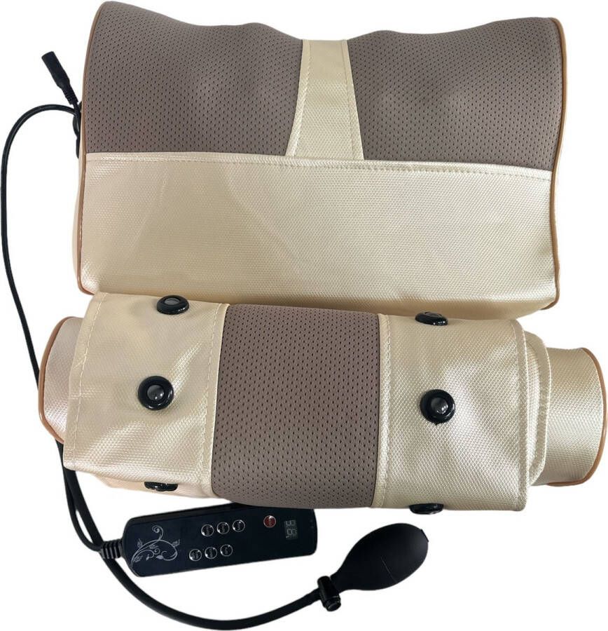 Opline Orthopedisch Massagekussen Slaapkussen Massage Apparaat Kneedmassage Warmte Nek Rug Wervels Elektrisch Draadloos Shiatsu Warmte