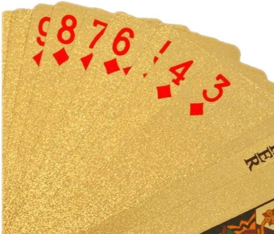 Opline Speelkaarten Waterdicht | Special Edition Pokerkaarten Poker Kaartspel Spel Kaarten | Goud