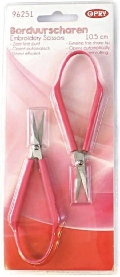 Opry borduurschaar 10 5 cm roze duo pack