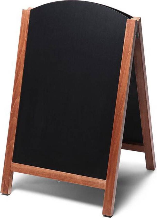 OptiCom International Krijtstoepbord FS Natura Lichtbruin Stoepbord Krijt met houten frame 55 x 85 cm met uitneembare en afwasbare panelen