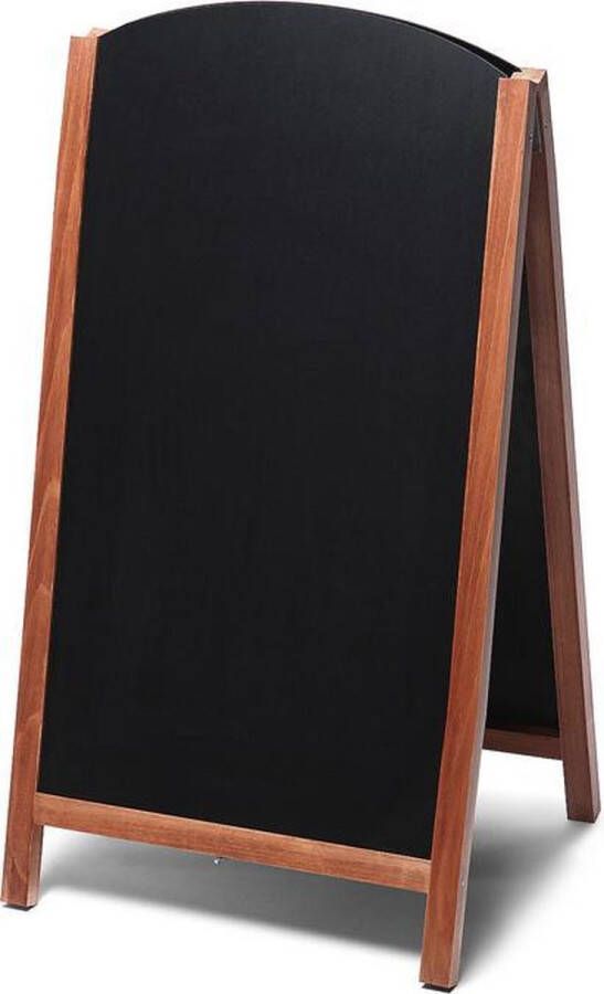 OptiCom International Krijtstoepbord FS Natura Lichtbruin Stoepbord Krijt met houten frame 68 x 120 cm met uitneembare en afwasbare panelen