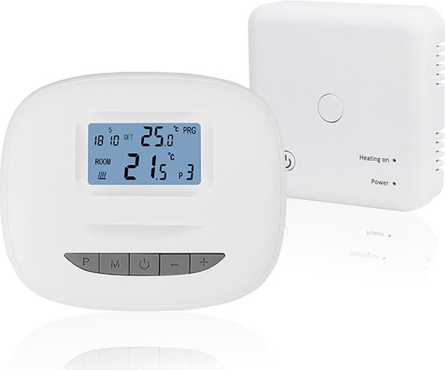 Optima Wifi en Radio frequency opbouw programmeerbare thermostaat USB voeding tuya compatible inclusief RF ontvanger W R3