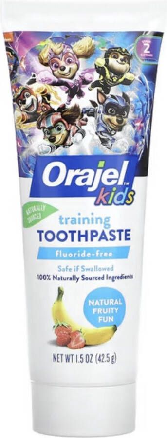 Orajel Kids Paw Patrol Fluoridevrije Tandpasta Natural Fruity Fun Flavor 42.5 gram