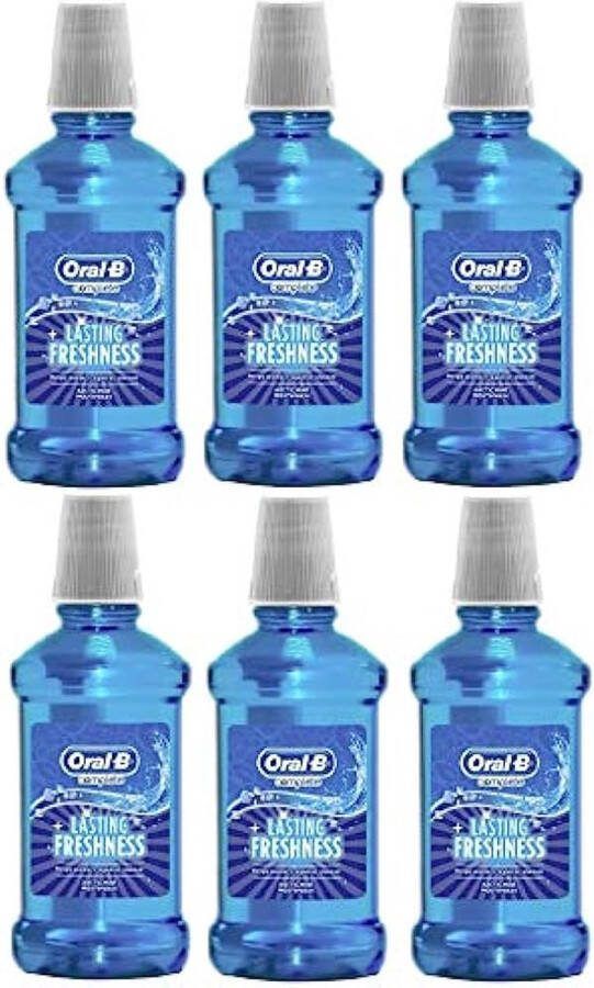 Oral B 0ral B Mondwater Artic Mint Voordeelverpakking 6 x 125 ml