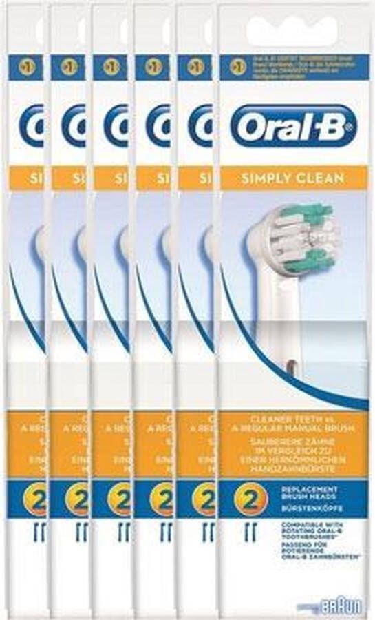 Oral B 10x Opzetborstels Simply Clean White Eb17b Voordeelverpakking