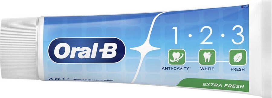 Oral B 12x Oral-B Tandpasta 1-2-3 Frisse mint 75 ml