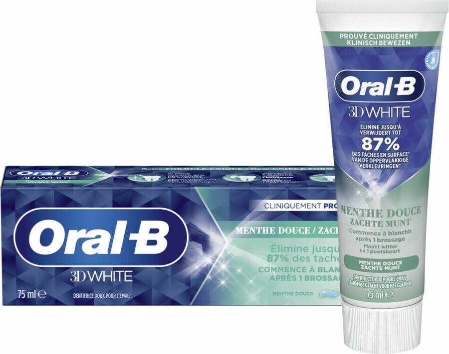 Oral B 12x Oral-B Tandpasta 3D White Soft Mint 75 ml