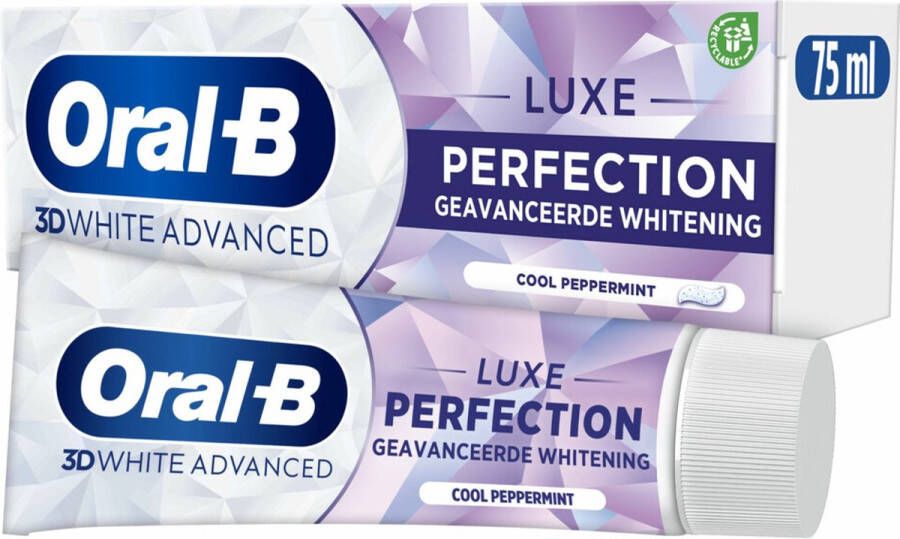 Oral-B 3D White Advanced Luxe Perfection tandpasta 12 x 75 ml voordeelverpakking