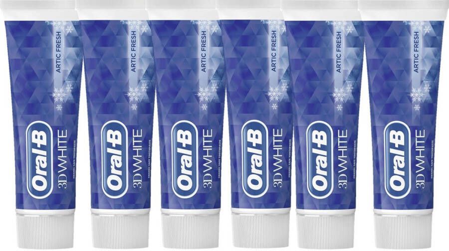 Oral B 6x Oral-B Tandpasta 3d White Arctic Fresh 75 ml