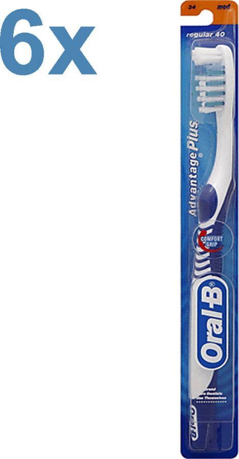 Oral B Advantage Plus Medium 40 Tandenborstel 6 Stuks Voordeelverpakking