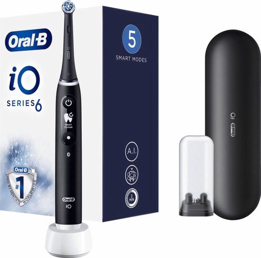 Oral-B iO 6N SMILE Black Lava Elektrische Tandenborstel Ontworpen Door Braun