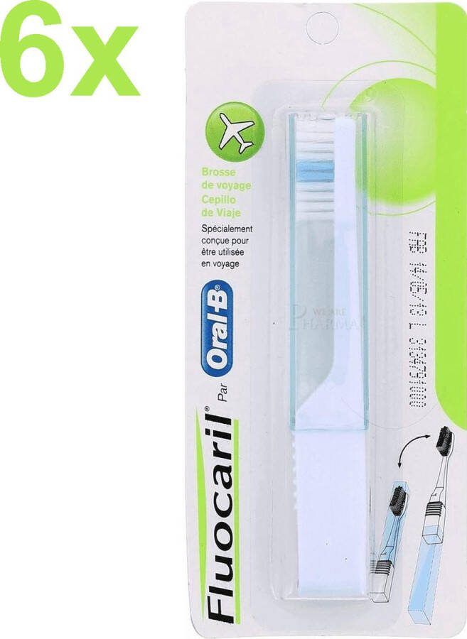 Oral B Fluocaril Reistandenborstel Medium 6 Stuks Voordeelverpakking