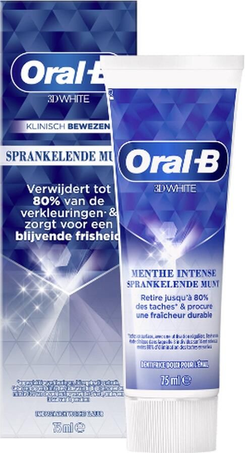 Oral B 12x Oral-B 3D White Sparkling Mint Tandpasta 75ML