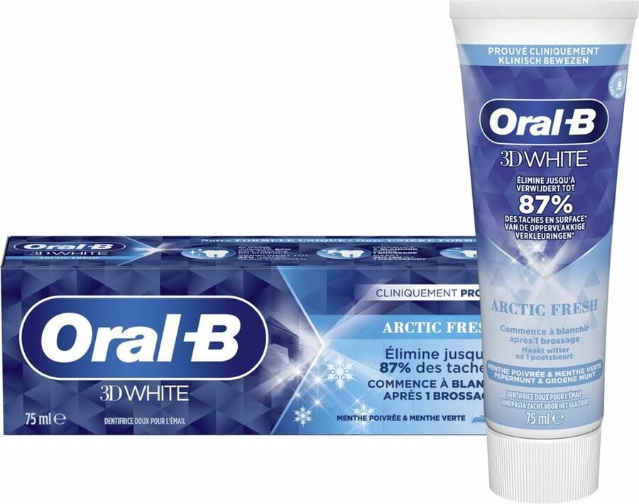 Oral B 12x Oral-B Tandpasta 3D White Arctic Fresh 75 ml